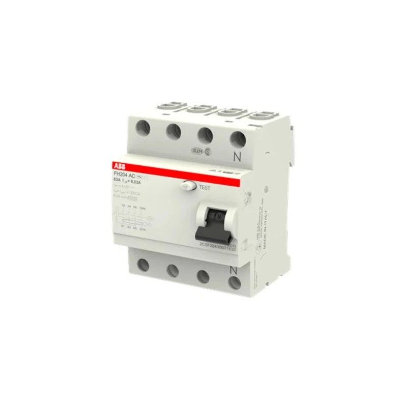 ABB FH200 Series Residual Current Circuit Breaker, 63A, 4-Pole, 30 mA, Type AC, 0.03 A 400V ac FH200