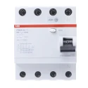 ABB FH200 Series Residual Current Circuit Breaker, 63A, 4-Pole, 30 mA, Type AC, 0.03 A 400V ac FH200