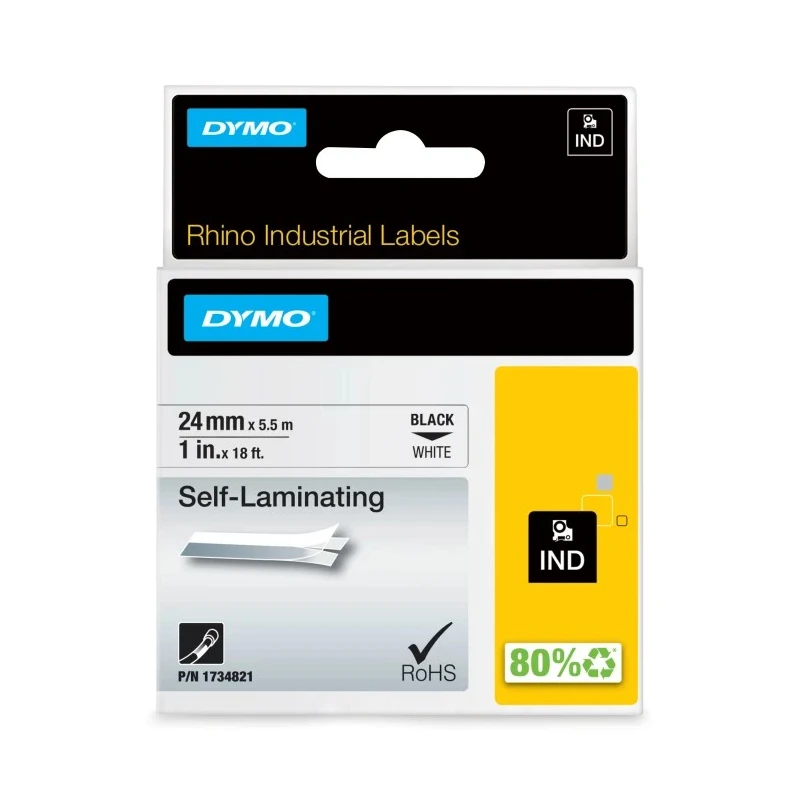Dymo Black on White Label Printer Tape 24 mm Width, 5.5 m Length 1734821