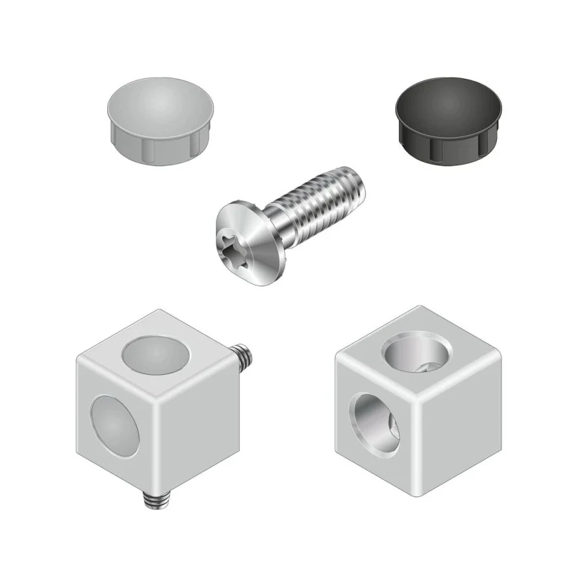 Bosch Rexroth Connecting Component Cube Connector for 45 mm Strut Profile with 10 mm Groove Size 3842549871