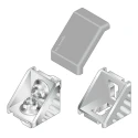 Bosch Rexroth Aluminium M8 Angle Bracket Connecting Component for Strut Profile 40 mm with Groove Size 10 mm 3842551603