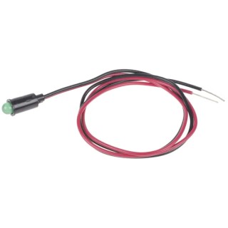Dialight Green LED Panel Mount Indicator 559 Series 6.4 mm Mount Hole Size Lead Wire Termination 2.2V 559-5201-007F