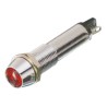Dialight Red Indicator 24V DC 15mA Solder Tab Termination Recessed Silver Bezel 609-2112-140F
