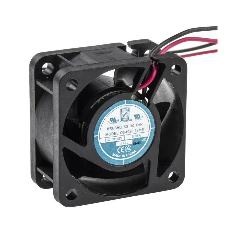 RS PRO Brushless Ball Bearing Axial Fan, 12V DC, 13.6 m³/h Air Flow, 1 W Power, 6900 RPM, 40 mm Frame, Square 541-4909