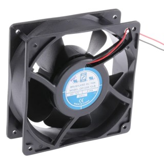 RS PRO Axial Fan 12V DC 3W 124 m³/h 1950 RPM Ball Bearing Square Frame 120 mm 541-5126