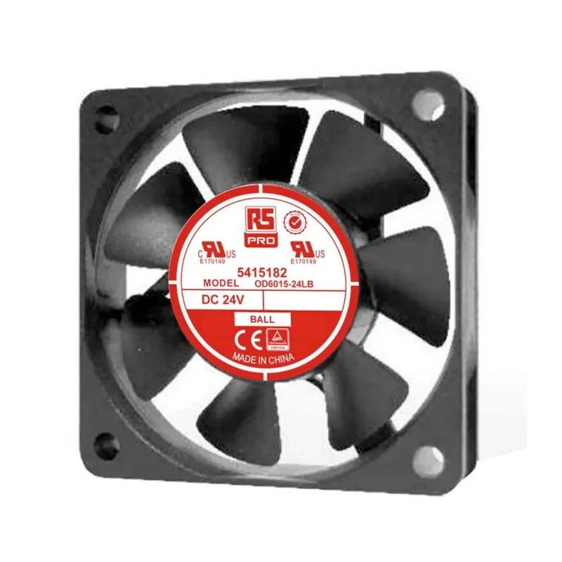 RS PRO Axial Fan, 24V DC, 20.4 m³/h Air Flow, 1.2 W Power, 30 mA Current, 3500 RPM, Ball Bearing, 60 mm Frame 541-5182