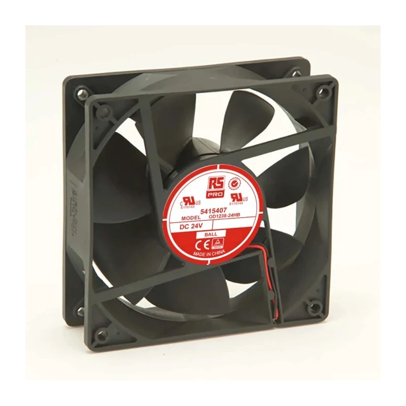RS PRO Axial Fan 24V DC 7 W 178.4 m³/h 2800 RPM Ball Bearing Frame 120 mm x 120 mm x 38.5 mm 541-5407
