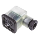 Hirschmann GDML 2P+E DIN 43650 A Solenoid Valve Connector Indicator Light, 24V 8A Current 934418002 GDML 2016 LED 24 VR black