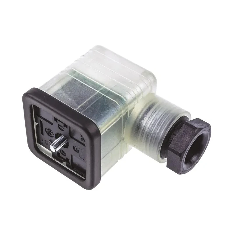 Hirschmann GDML 2P+E DIN 43650 A Solenoid Valve Connector Indicator Light, 24V 8A Current 934418002 GDML 2016 LED 24 VR black