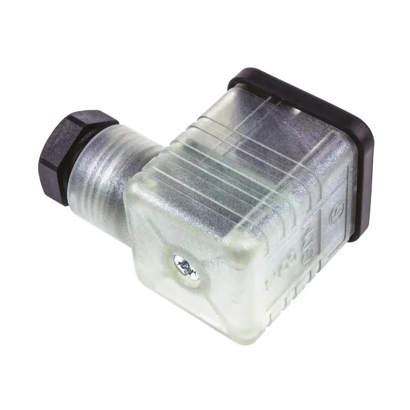 Hirschmann GDML 2P+E DIN 43650 A Solenoid Valve Connector Indicator Light, 24V 8A Current 934418002 GDML 2016 LED 24 VR black