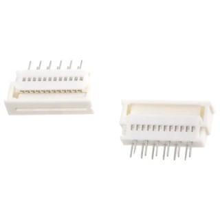 Molex 1.25 mm Pitch 12 Way Straight Female FPC Connector Through Hole Solder Termination 39-53-2125