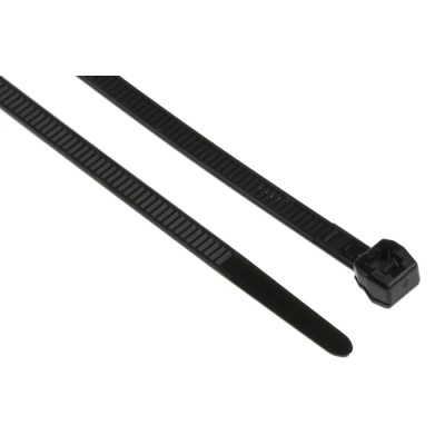 HellermannTyton Cable Tie Non-Releasable 200 mm x 3.4 mm Black Polyamide 66 118-04900 T30LOS-PA66HS-BK