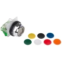 Schneider Electric Harmony 9001K Series Push Button Switch, Spring Return, Panel Mount, 30 mm Cutout, SPST, Black 9001KR1UH5