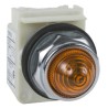 Schneider Electric Flush Orange LED Pilot Light Harmony 9001K 30 mm Cutout IP66 Round 24V ac/dc 9001KP35LYA9