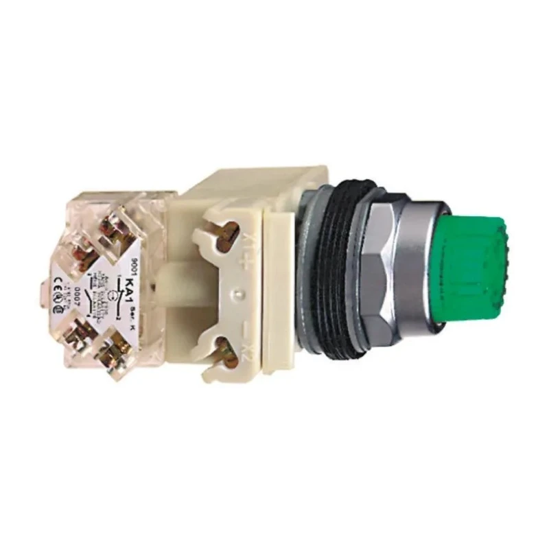 Schneider Electric Harmony 9001K Series Illuminated Push Button Switch, Spring Return, Panel Mount, 30 mm 9001K2L38LGGH13
