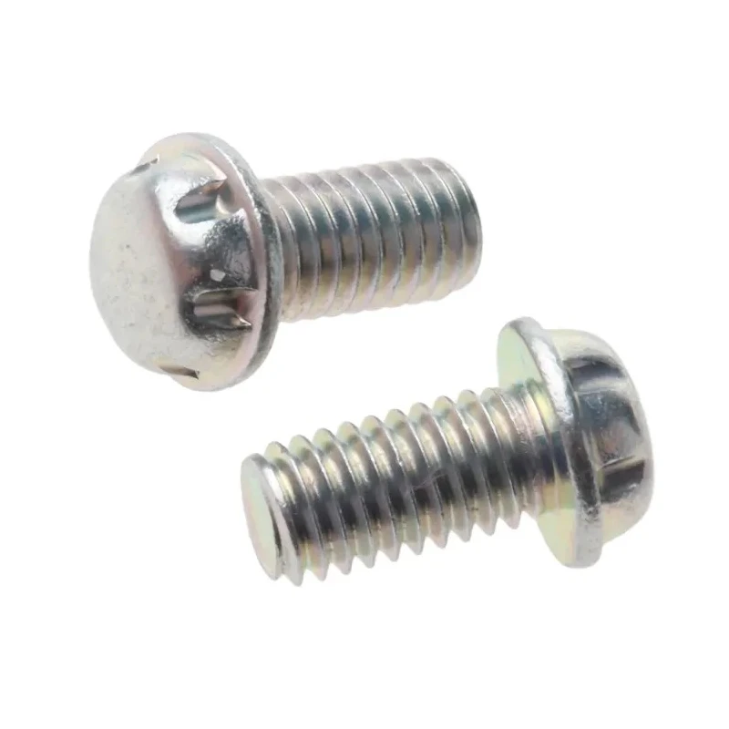 System Zero Zinc Plated Steel Flange Button Tamper Proof Security Screw M3 x 6 mm SZM0306-Z