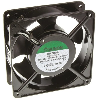 Sunon DP Series AC Axial Fan 230V AC 21W 3100 RPM 161.4 m³/h 120 mm Sleeve Bearing DP200A/2123XST.GN