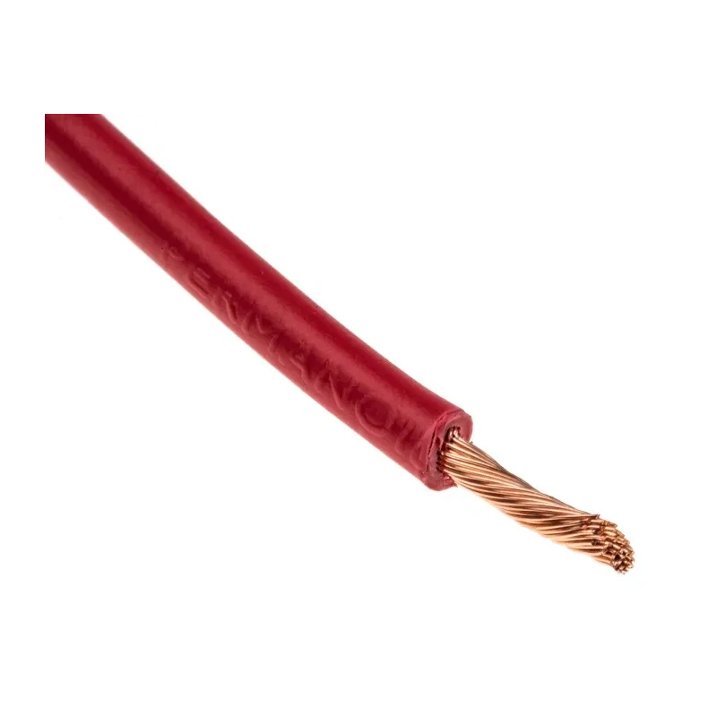 RS PRO 2491X Series Red 2.5 mm² 13 AWG Hook Up Wire with Annealed Copper Conductor, 100 m length, 750 V, PVC Jacket 544-1800