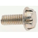 System Zero Zinc Plated Steel Flange Button Tamper Proof Security Screw, M6 x 10 mm SZM0610-Z