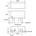 Murata Power Solutions NMH Series 2W SIP Dual Output Unregulated Isolated DC-DC Converter 12V dc, -12 V dc, 83 mA NMH0512SC