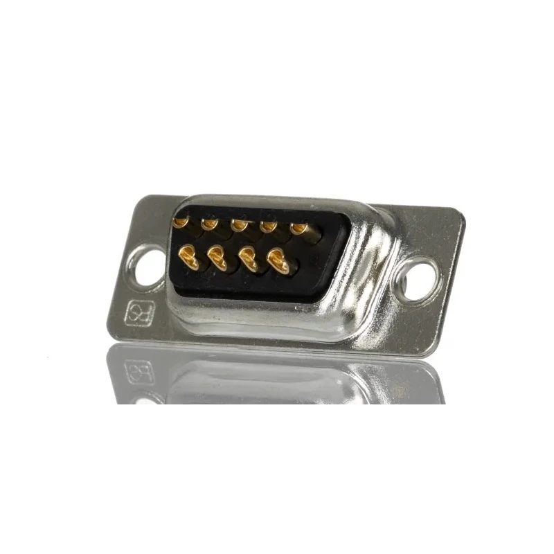RS PRO 9 Way Straight 2.77 mm Pitch Panel Mount D-Sub Connector with 3.05 mm Through Hole Female 544-3755