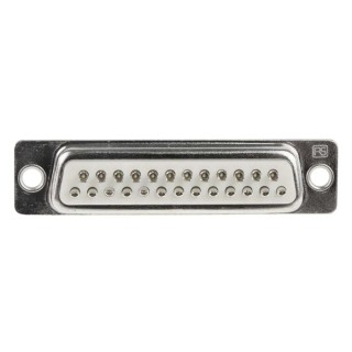 RS PRO 25 Way Straight 2.77 mm Pitch Panel Mount D-Sub Connector with 3.05 mm Through Hole Female 544-3828