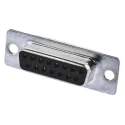 RS PRO 15 Way Straight 2.77 mm Pitch Panel Mount D-Sub Connector with 3.05 mm Through Hole Female 544-3799