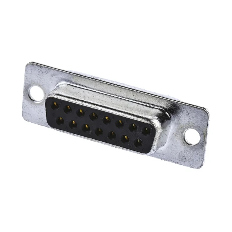 RS PRO 15 Way Straight 2.77 mm Pitch Panel Mount D-Sub Connector with 3.05 mm Through Hole Female 544-3799