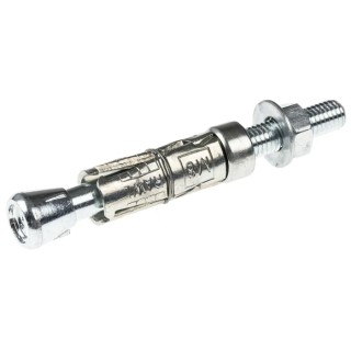 RawlPlug Carbon Steel Masonry Anchor M8 x 90 mm Zinc Plated Shield Anchor Projecting Bolt R-RBP-M08/25W
