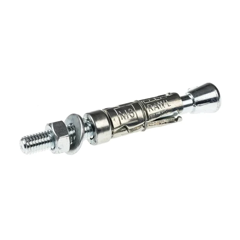 RawlPlug Carbon Steel Masonry Anchor M8 x 90 mm Zinc Plated Shield Anchor Projecting Bolt R-RBP-M08/25W