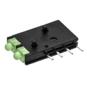 Dialight Green Right Angle PCB LED Indicator 5 mm (T-1 3/4), 2 LEDs 2.1 V Single Colour 571-0122-100F