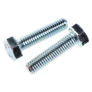 RS PRO Bright Zinc Steel Hex Bolt M5 x 20 mm Grade 8.8 Steel DIN 933 525-846