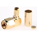 RS PRO Coaxial Connector Cable Male SMA, 50 Ω, Right Angle, Gold Plated Crimp Termination 546-2790