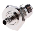 RS PRO Coaxial Connector Bulkhead Mount Female TNC 50 Ω Straight Body Crimp 546-2857