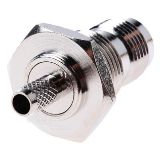 RS PRO Coaxial Connector Bulkhead Mount Female TNC 50 Ω Straight Body Crimp 546-2857