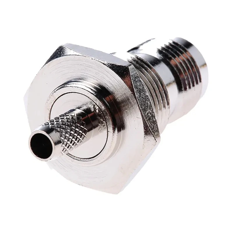 RS PRO Coaxial Connector Bulkhead Mount Female TNC 50 Ω Straight Body Crimp 546-2857