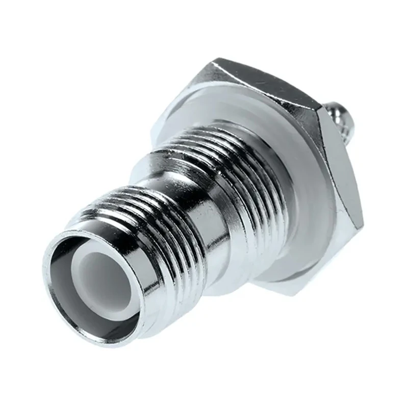 RS PRO Coaxial Connector Bulkhead Mount Female TNC 50 Ω Straight Body Crimp 546-2857