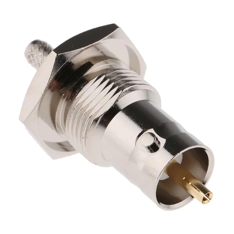 RS PRO Coaxial Connector Panel Mount Female BNC, 50 Ω, Straight Body Crimp 546-3917
