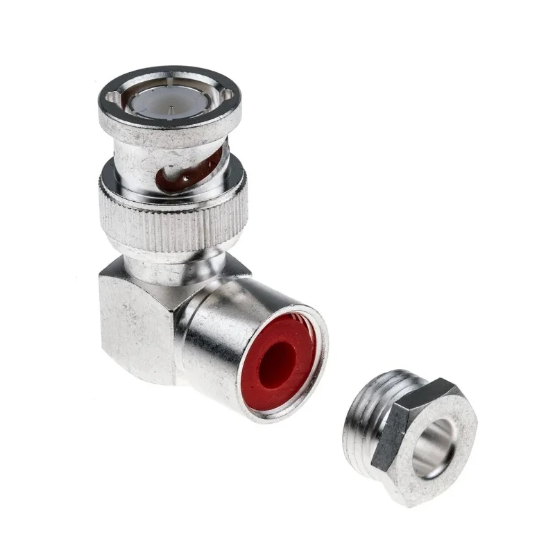 RS PRO Coaxial Connector Cable Male BNC 50 Ω Right Angle Body Clamp 546-4364