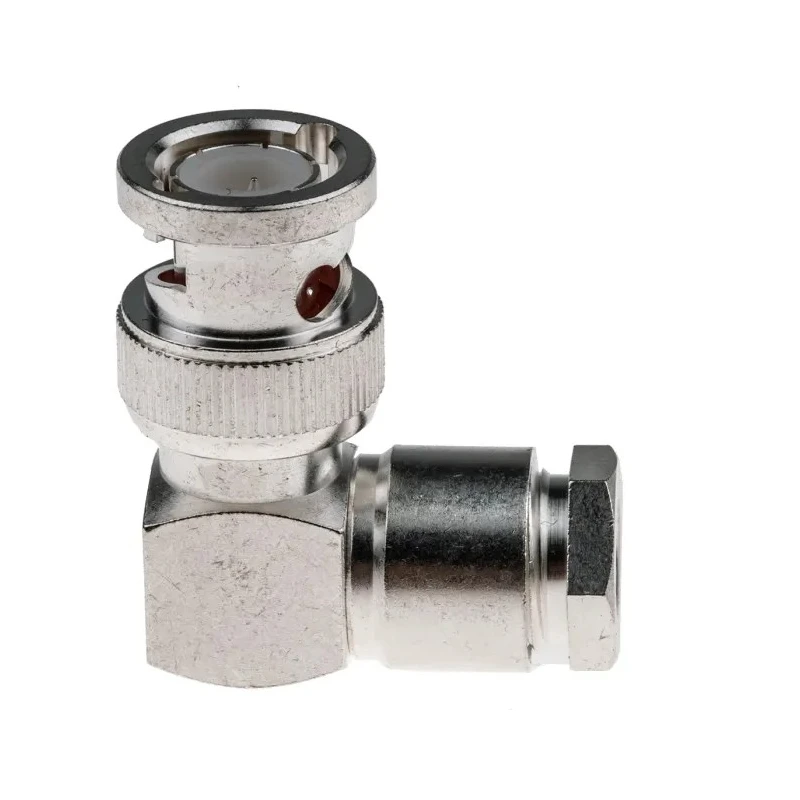 RS PRO Coaxial Connector Cable Male BNC 50 Ω Right Angle Body Clamp 546-4364