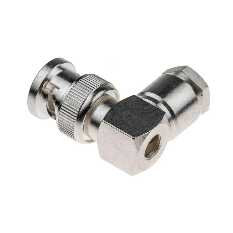 RS PRO Coaxial Connector Cable Male BNC 50 Ω Right Angle Body Clamp 546-4364