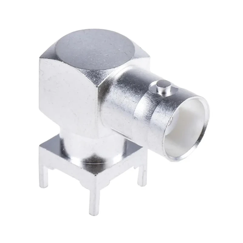 RS PRO Coaxial Connector PCB Female BNC, 50 Ω, Right Angle Body Through Hole 546-4516