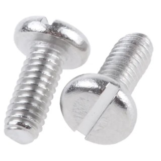 RS PRO Slot Pan Head Stainless Steel Machine Screw M2.5, 6 mm Length, Plain Finish, DIN 85 Standard 526-928