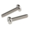 RS PRO Slot Pan Stainless Steel Machine Screw M2.5 Thread 12 mm Length A2 Grade 304 Plain Finish 526-934