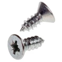 RS PRO Bright Zinc Steel Countersunk Head Pozidriv Drive Self-Tapping Screw 10 Thread Size 13 mm Length 546-5553