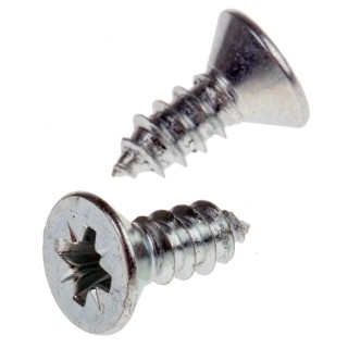 RS PRO Bright Zinc Steel Countersunk Head Pozidriv Drive Self-Tapping Screw 10 Thread Size 13 mm Length 546-5553