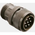 JAE Copper Alloy Straight 10 Way Cable MIL Spec Circular Connector Male Black Silver Plated Contacts Shell N/MS3106B18-1P