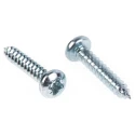 RS PRO Bright Zinc Steel Pan Head Self-Tapping Screw Thread Size 6 Length 19 mm Grade A4 Pozidriv Drive 546-5676