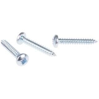 RS PRO Bright Zinc Steel Pan Head Self-Tapping Screw 25 mm Thread Size 8 Grade A4 546-5727