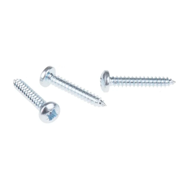 RS PRO Bright Zinc Steel Pan Head Self-Tapping Screw 25 mm Thread Size 8 Grade A4 546-5727
